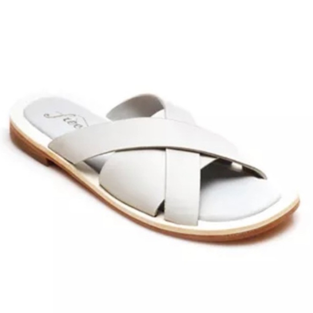 NWT Free People Del Mar Slide Sandals White Size 36 **SOLD OUT STYLE**